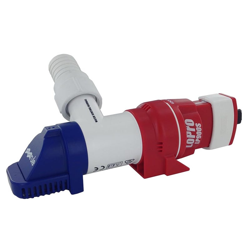Rule LP900S, LoPro 900 GPH Automatic Bilge Pump - Low Profile, Submersible for Tight Spaces, 12V, Rotating Discharge, Multi-Port, Backflow Prevention for Boats - Image 1